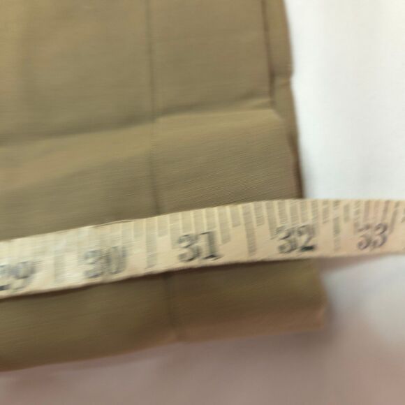 Hart Schaffner Marx Mens 38x32 Beige Super 100s Wool Pleated Cuffed Dress Pants - Picture 8 of 8